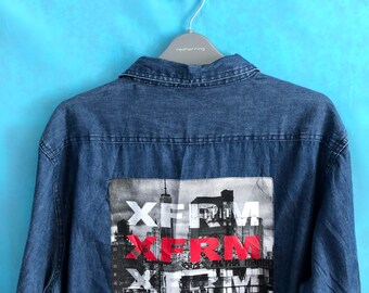 RARE!!VTG Xfrm Japanese Designer Patches Artwork Streetwear Shirt
