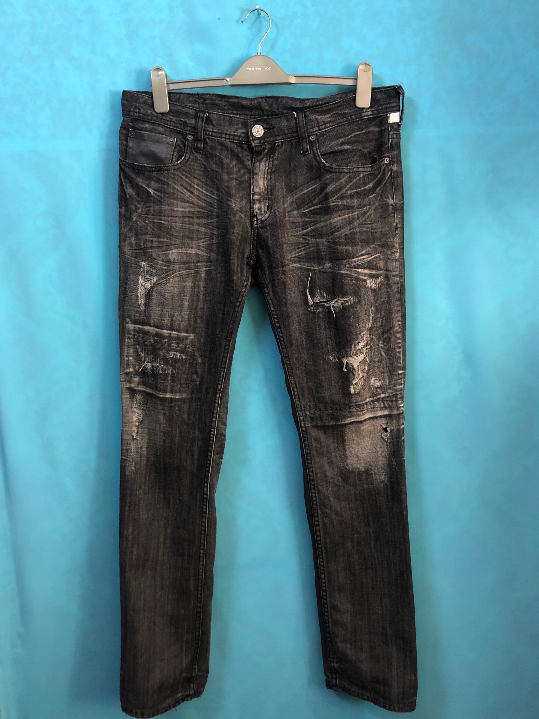 SALE!! VTG Edge Rupert Jeans Distress Washed Designer Black SALE!! VTG Edge Rupert Jeans Distress Washed Designer Black