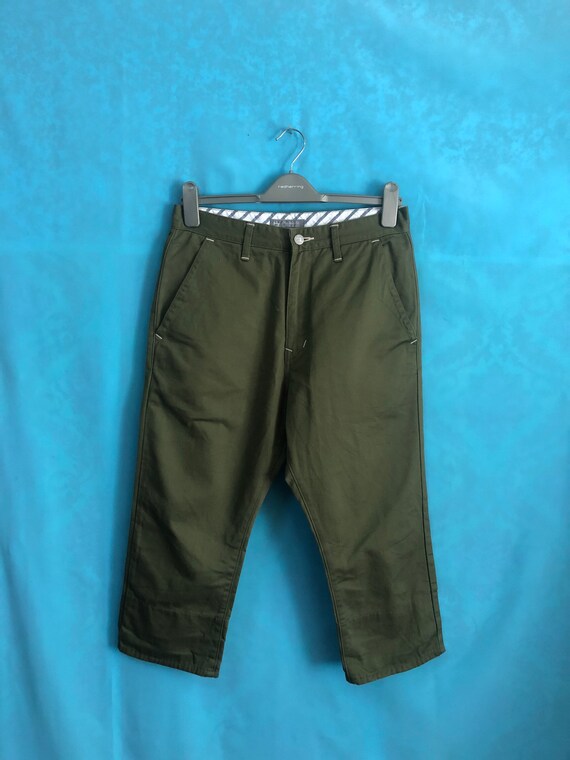 RARE Mc.apache Handmade Short Pants Green Fabrique Au Japan
