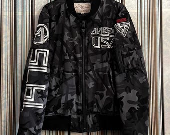 2000s AVIREX Usa Avirex Street Gear Road Camouflage Bomber Ma-1