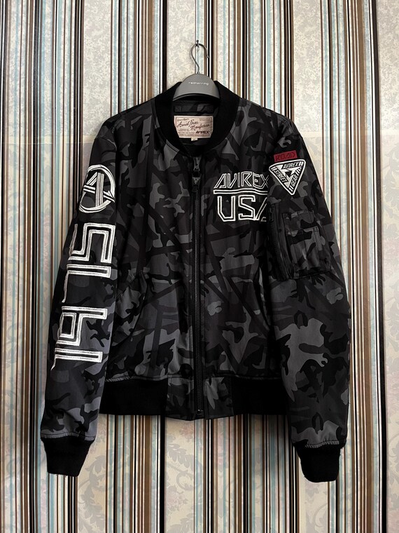 2000s AVIREX Usa Avirex Street Gear Road Camouflage Bomber Ma-1