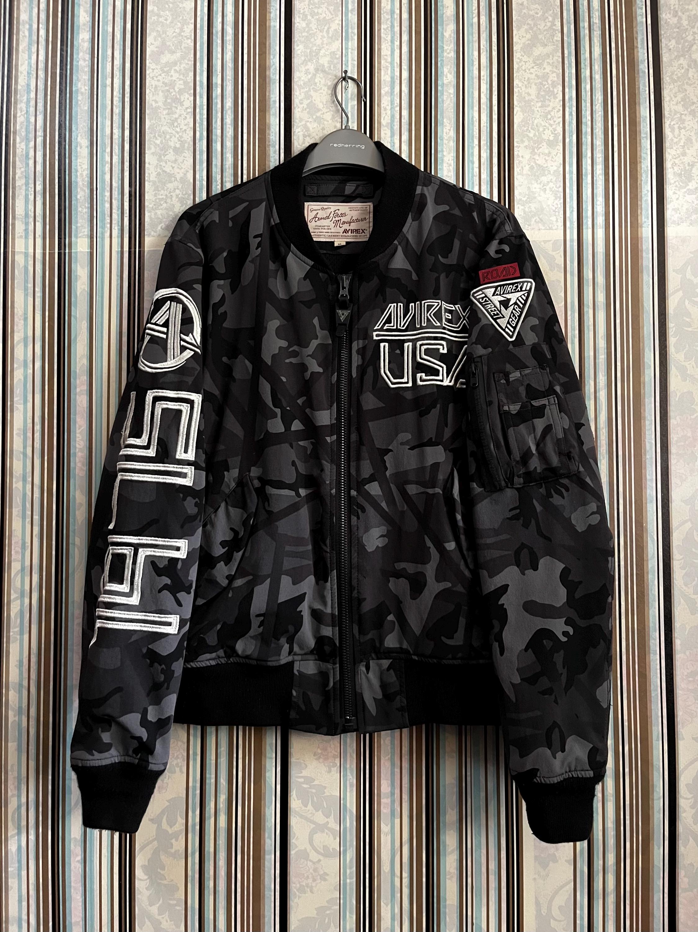 2000s AVIREX Usa Avirex Street Gear Road Camouflage Bomber Ma-1