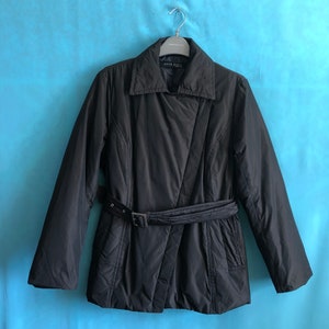 SALE!!VTG anne klein new york double collar belted  zipped jacket coat size 11 #1381