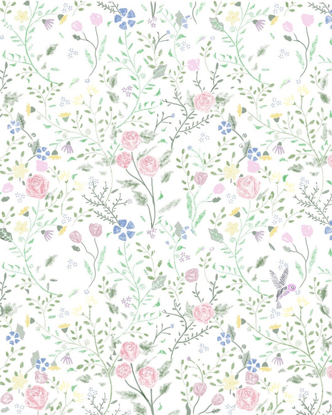 Floral Printable - Floral Background Clipart - Floral Background ...