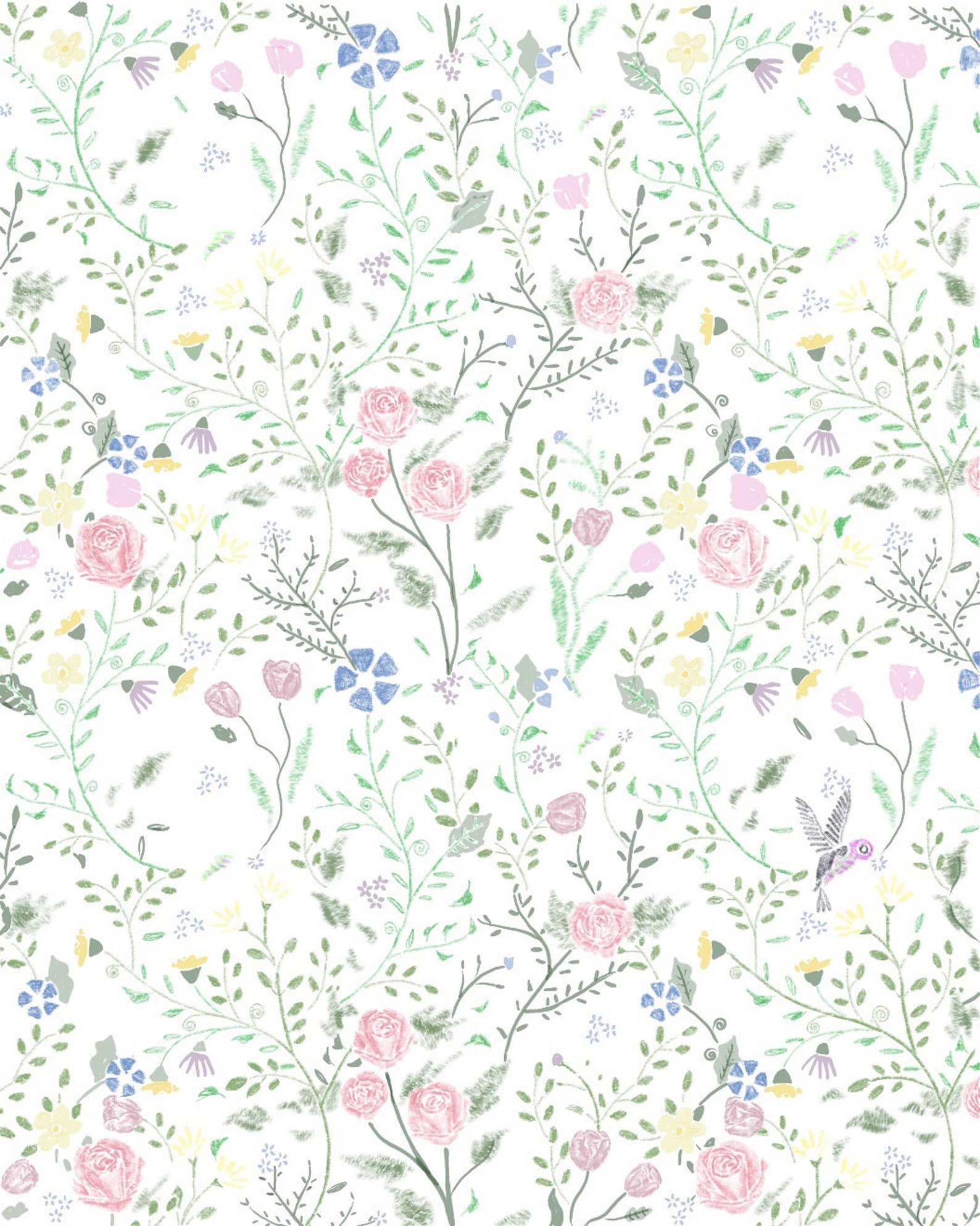 Floral Printable - Floral Background Clipart - Floral Background ...