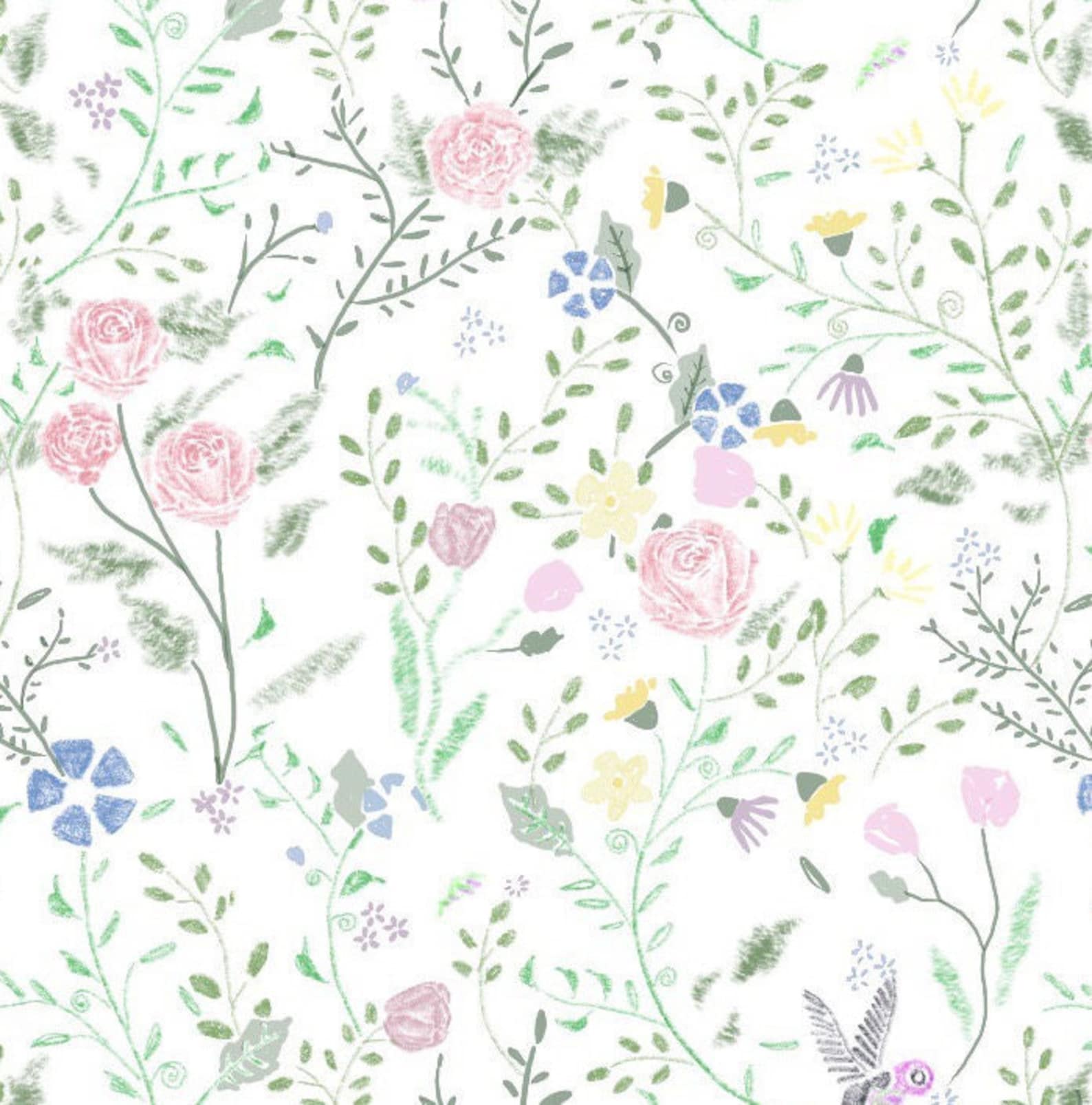 Floral Printable - Floral Background Clipart - Floral Background ...
