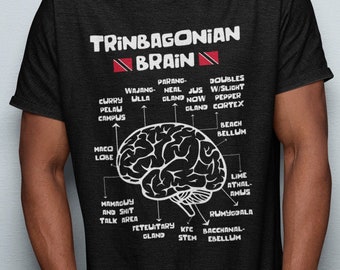 Trinidad and Tobago shirt Trinbagonian Brain Funny Trinidad and Tobago tshirts Trinidad clothing Unisex Short Sleeve Trinidad tee