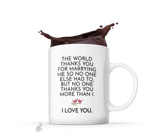 Sentimental gifts for wife, thoughtful gifts for wife, for wife from husband, Valentines mug gift, Wife Valentines mug, Thank you