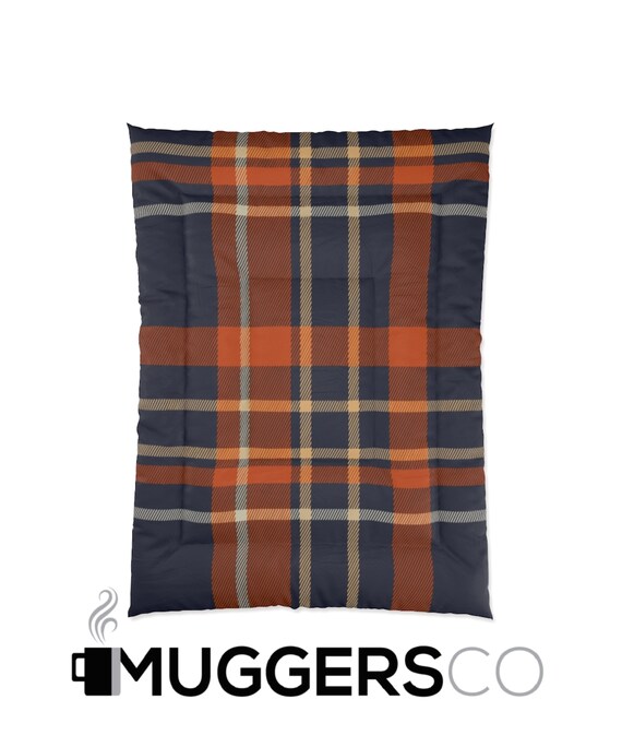 blue plaid twin comforter