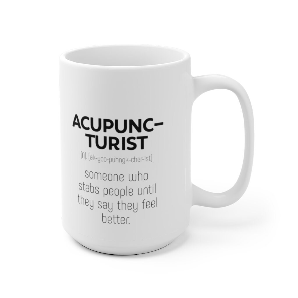 Acupuncture gift Acupuncturist Funny Definition White Ceramic Etsy