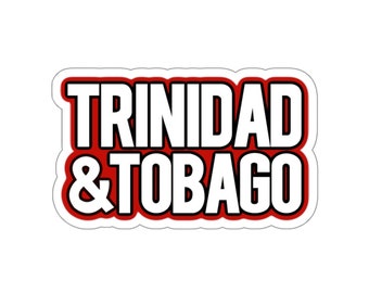 Trinidad and Tobago Text Sticker  | Die-Cut Stickers