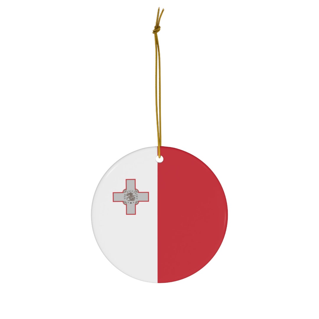 Malta Flag Ceramic Ornament, 4 Shapes, One Sided Print Etsy