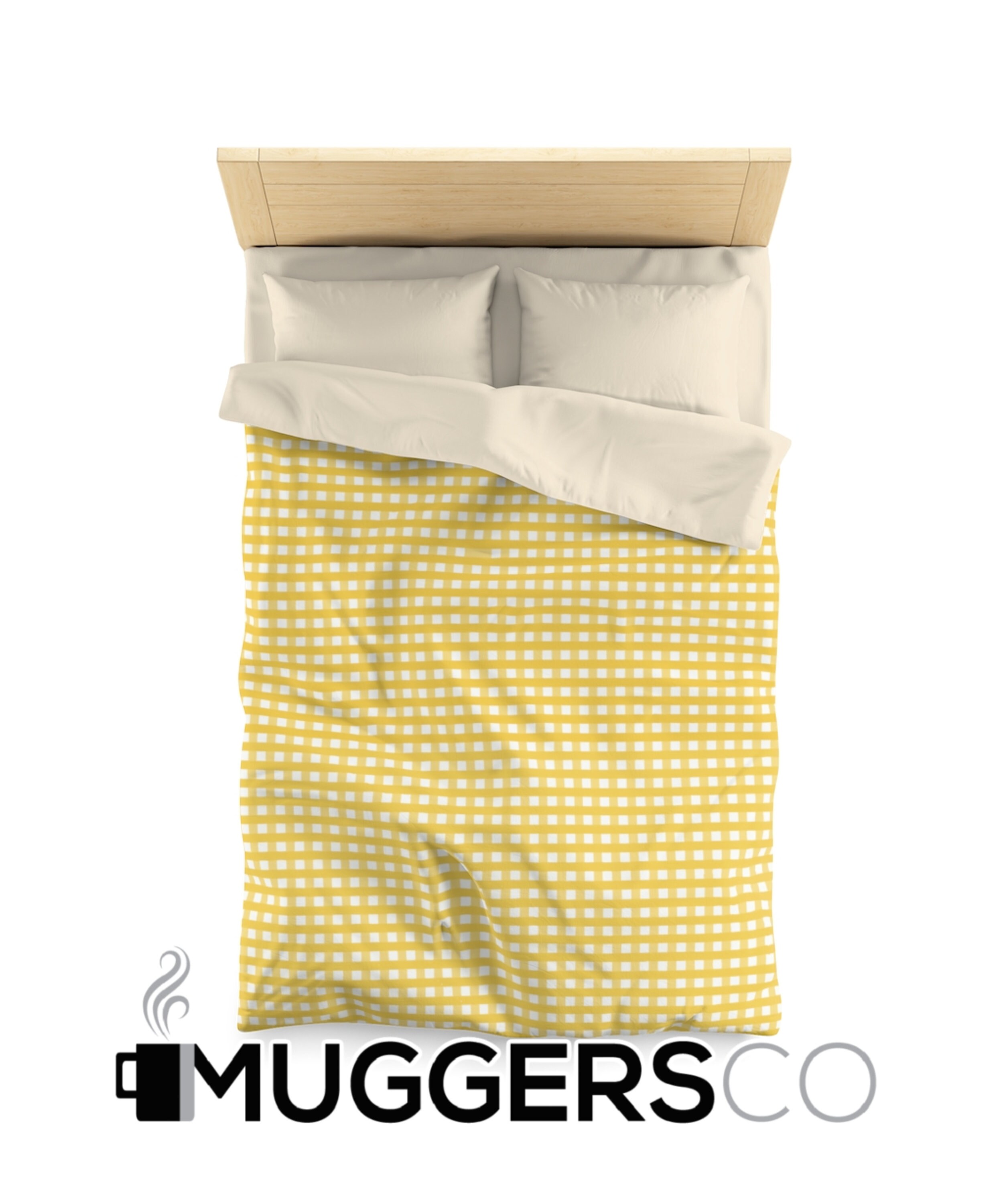 Yellow Gingham Microfiber Duvet Cover Yellow Gingham Bedding Etsy