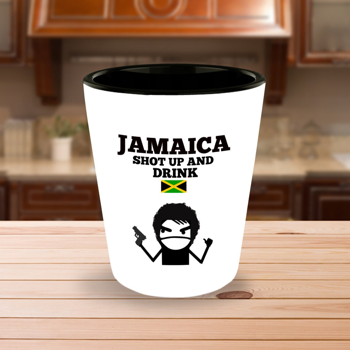 Fun Shot glasses Jamaica Shot up & drink Shut up Jamaica Etsy