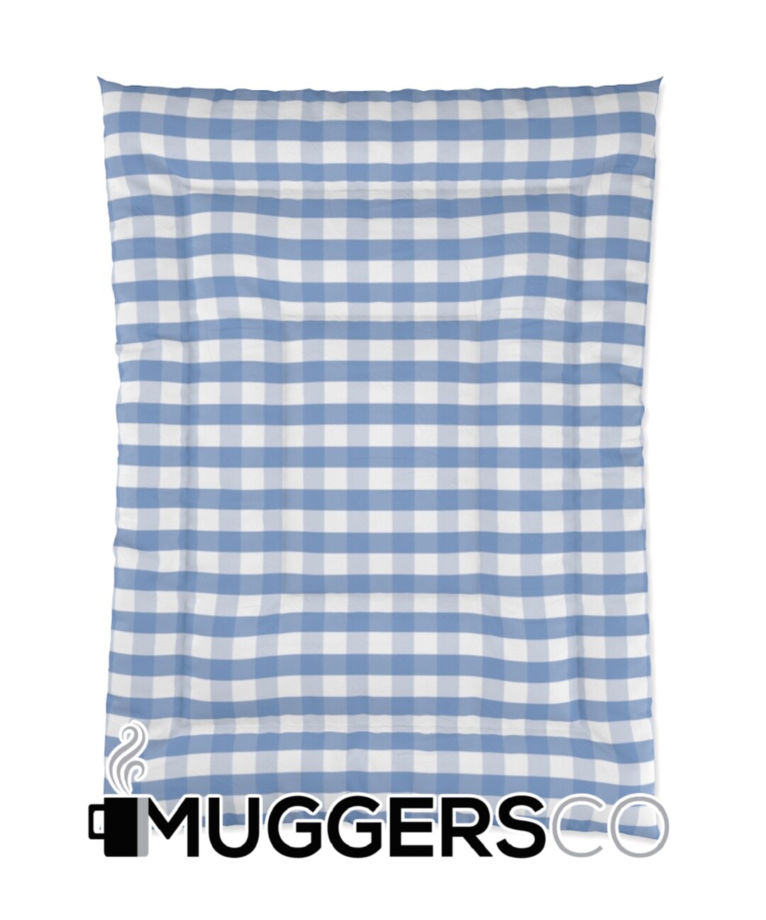 Light Blue Gingham Bedding White and Blue Gingham Comforter Etsy