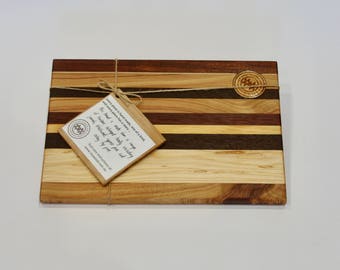 Recycled timber serving board - small size approx 30x20cm(12x8")