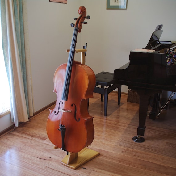 Support pour violoncelle fabriqué à la main en bois massif 