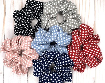 Spring Hair Pack Cute Small Dot Hairband Y2K HairTies White Polka Dot Hair Scrunchies Women Hair Accessories Bow Headband Hair Ribbon