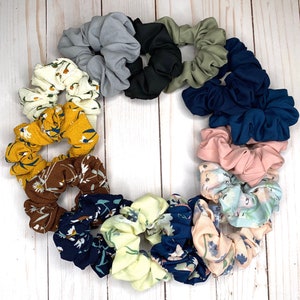 SCRUNCHIES - Solid and Floral Collection | Hair Ties | Hair Elastics |