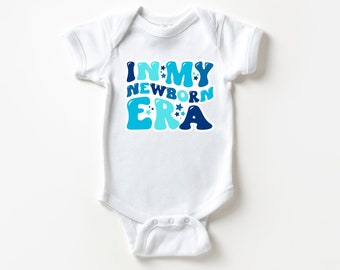 In my Newborn Era, Blue Baby Bodysuit, Onesie
