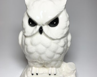 Vintage be wise save owl bank - hand painted, owl bank, piggy bank, ceramic piggy bank, ceramic owl bank, coin bank, hand made coin bank
