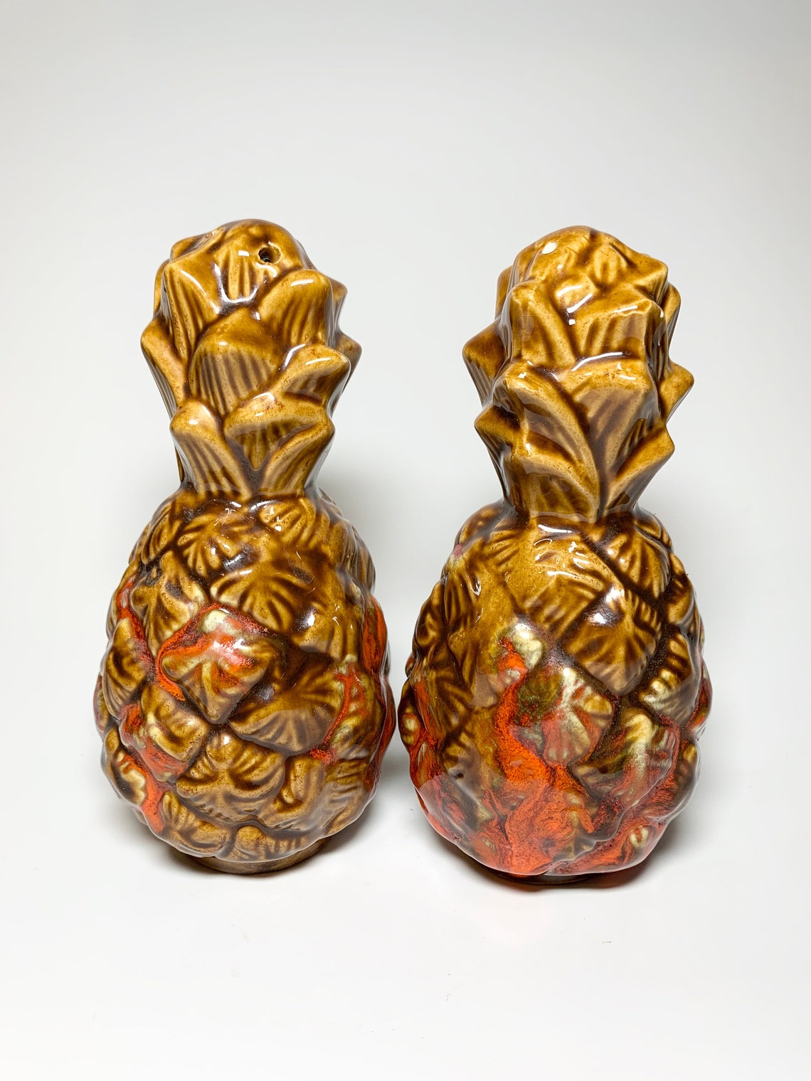 Vintage Hand Painted Pineapple Salt and Pepper Shaker Etsy