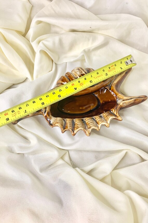Vintage ceramic shell dish - vintage pottery shel… - image 4
