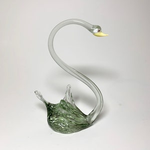 Small hand made glass goose - glass goose, glass duck, hand blown glass goose, hand blow glass duck, collectable glass goose, vintage glass