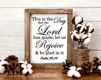 Psalm 118:24 Digital Cut File - SVG DXF PNG Instant Download