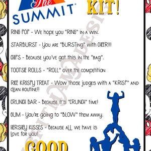 Summit Cheer Candy Bag Cards