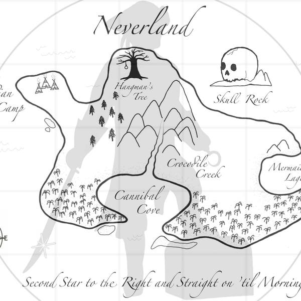 Neverland Map - Etsy