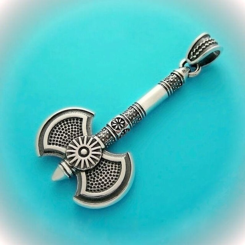 Perun/'s Axe Pendant Axe of Perun Amulet Sterling Silver
