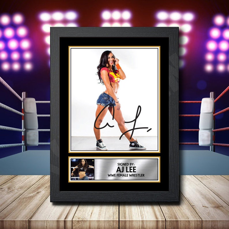 Signed WWE AJ STYLES Wrestling Photo Print A4 A3 A2 A1 Autographed Photo Framed