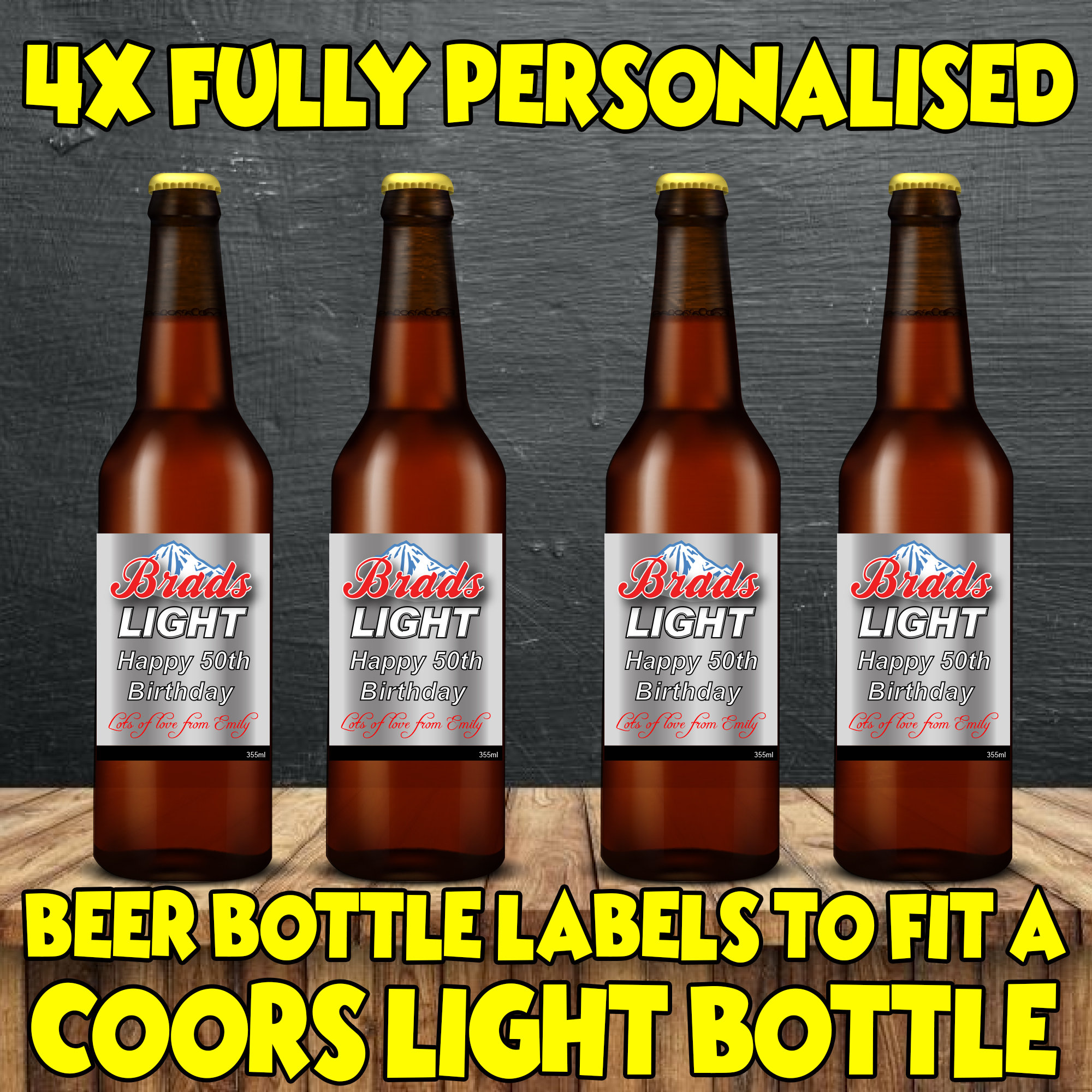 Perfect Birthday Gift Novelty Personalised Beer/Lager Bottle Labels