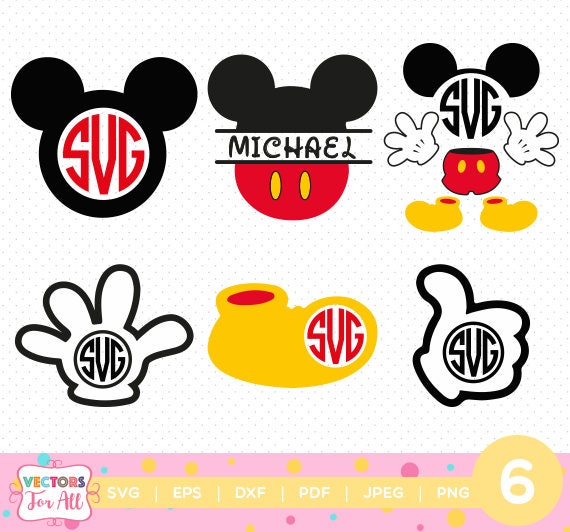 Mickey Mouse Disney Monogram SVG Mickey Mouse Disney SVGs | Etsy