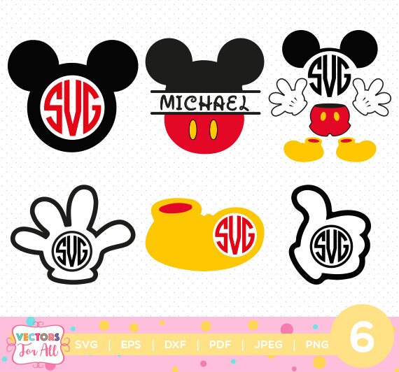 Download Mickey Mouse Disney Monogram SVG Mickey Mouse Disney SVGs ...