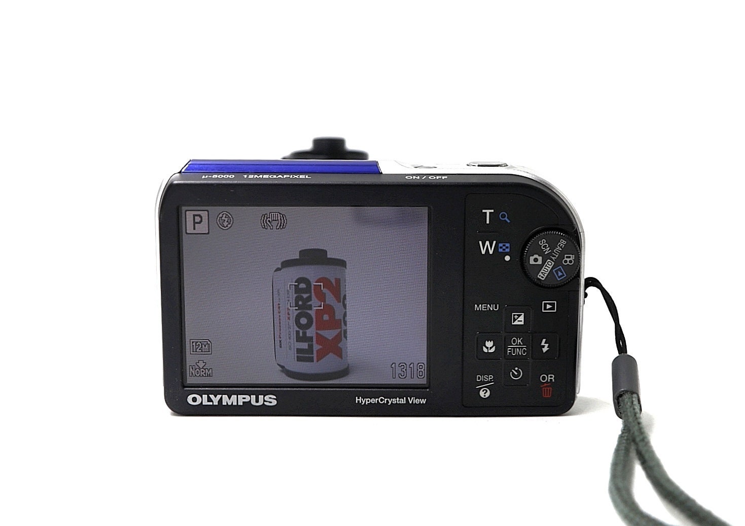Olympus Mju 5000 Blue - Vintage Digital Camera. Point and Shoot