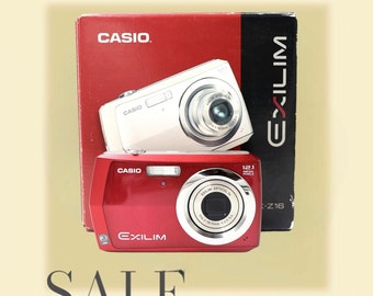 Casio Exilim EX-Z16 red with box - Vintage digital camera. Point and Shoot Camera. Tested