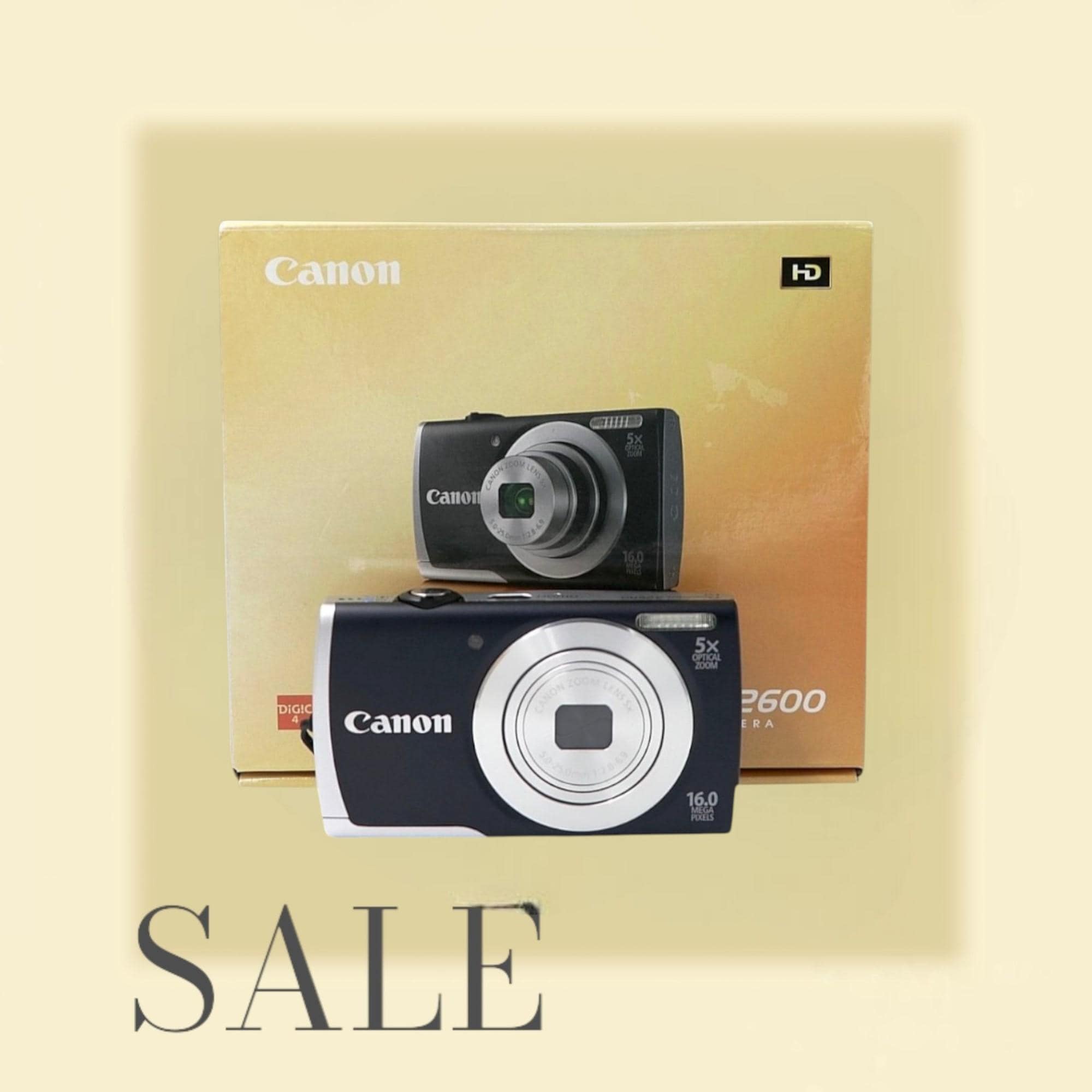 Canon Powershot A2600, Black, With Box - Vintage Digital Camera 