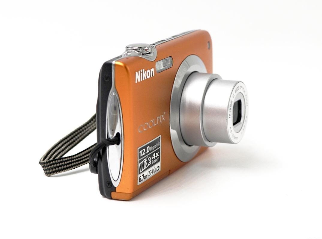 Nikon Coolpix S3000 Orange With Box - Vintage Digital Camera