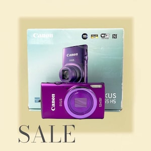 Canon Ixus 265 HS / Powershot ELPH 340 HS / Ixy 630 Viola con Wi-Fi e Scatola - Fotocamera digitale vintage. Fotocamera punta e scatta. Testata