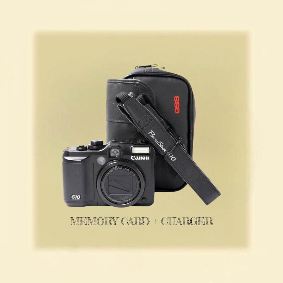 Black Canon Powershot G10 - Vintage Digital Camera. Point and