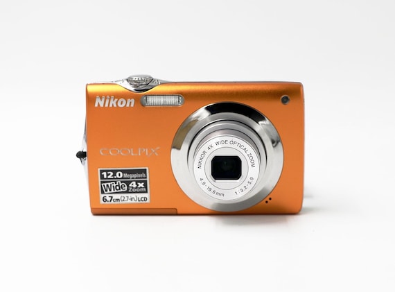 Nikon Coolpix S3000 Orange With Box - Vintage Digital Camera
