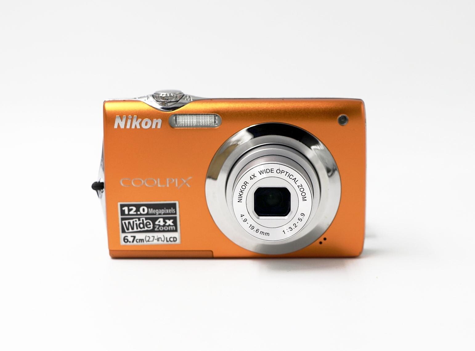Nikon Coolpix S3000 Orange With Box - Vintage Digital Camera