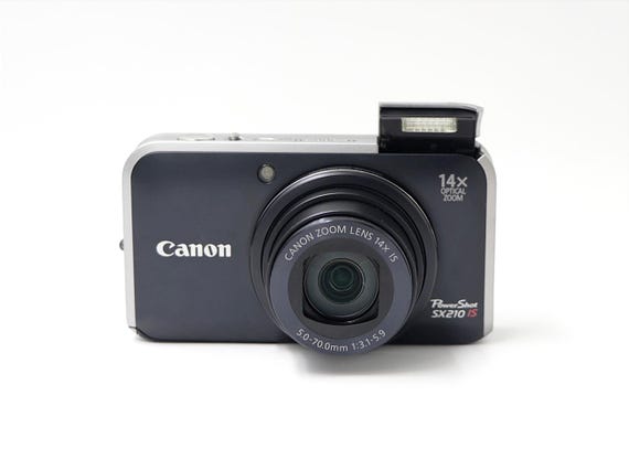 Buy Canon Powershot SX210 IS Black Blue Vintage Digital Camera 