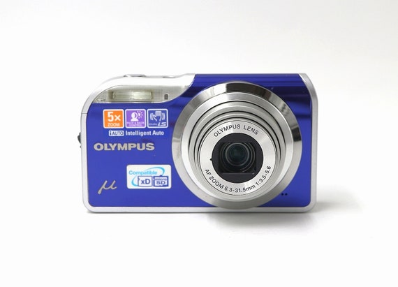 Olympus Mju 5000 Blue - Vintage Digital Camera. Point and