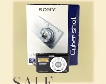 Sony Cyber-Shot DSC-W180 Black with Box - Vintage Digital Camera. Point and Shoot Camera. Tested