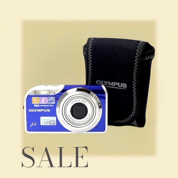 Olympus Mju 5000 Blue - Vintage Digital Camera. Point and