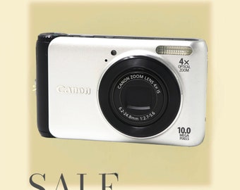 Canon PowerShot A3000 IS silver with box - Vintage digital camera. Point and Shoot Camera. Tested