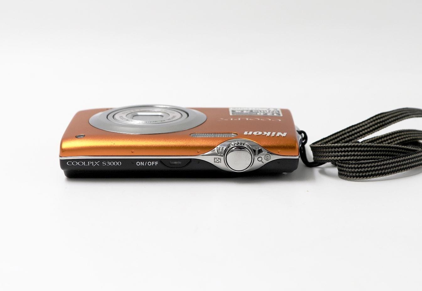 Nikon Coolpix S3000 Orange With Box - Vintage Digital Camera
